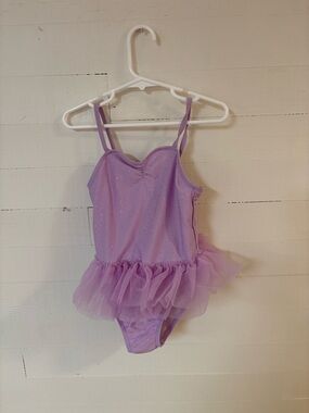 Wonder Nation Lavender Tutu Swimsuit Girls 5T Sparkle Ballet Style